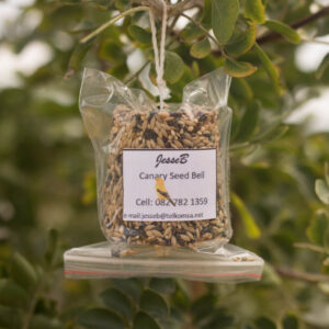 Canary Seed bell with a string and bell for entertainment.