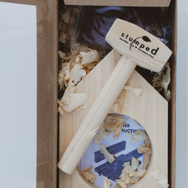 Bird Feeder kit with hammer included.