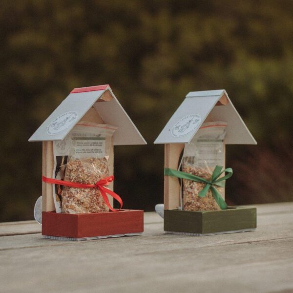 Side view of window birdfeeder.